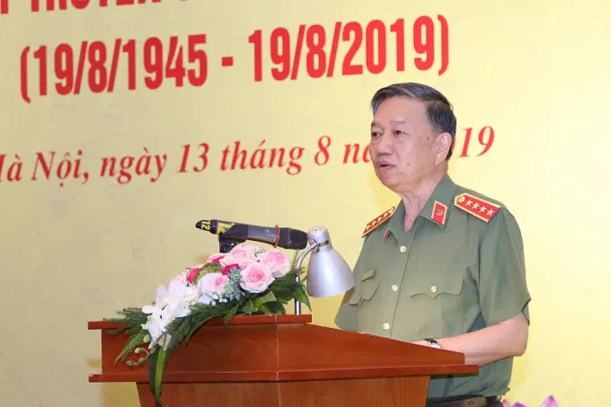 Bộ trưởng Tô Lâm phát biểu tại buổi gặp mặt