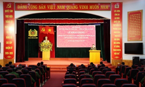 Khai giảng lớp cao cấp lý luận chính trị tại Công an tỉnh Lai Châu