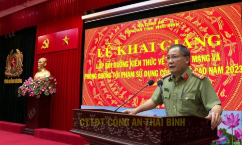 Khai giảng lớp bồi dưỡng kiến thức về an ninh mạng và phòng, chống tội phạm sử dụng công nghệ tại tỉnh Thái Bình