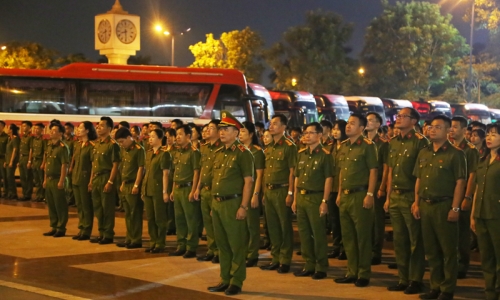 Lễ xuất quân thực hành chính trị - xã hội tại huyện Lệ Thủy, tỉnh Quảng Bình