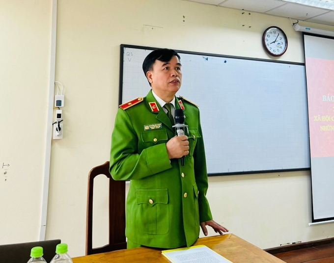 Thiếu tướng, GS.TS Nguyễn Đắc Hoan - Phó Giám đốc Học viện phát biểu chỉ đạo buổi báo cáo thực tế