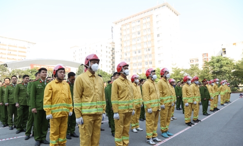 Học viện CSND tổ chức Hội thi nghiệp vụ - Diễn tập phương án chữa cháy và cứu nạn cứu hộ năm 2023
