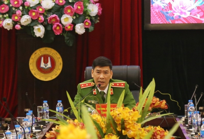 Trung tướng, GS.TS Trần Minh Hưởng - Giám đốc Học viện phát biểu giao nhiệm vụ