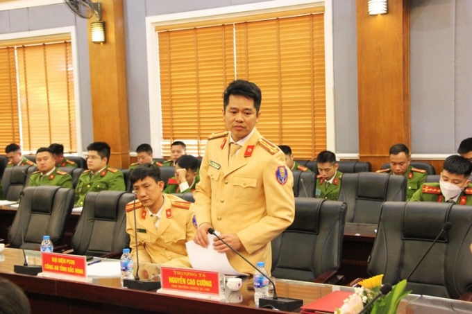 Thượng tá Nguyễn Cao Cường, Cục Cảnh sát giao thông chia sẻ tại Tọa đàm