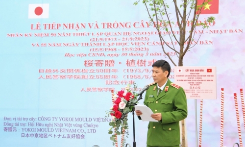 Lễ tiếp nhận và trồng 15 cây hoa anh đào do Đại sứ quán Nhật Bản tại Việt Nam trao tặng