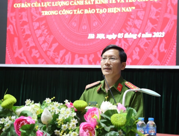Thượng tá, ThS Nguyễn Xuân Tất Hòa, Phó Trưởng phòng 2, Cục Cảnh sát kinh tế, Bộ Công an - Báo cáo viên tại chương trình