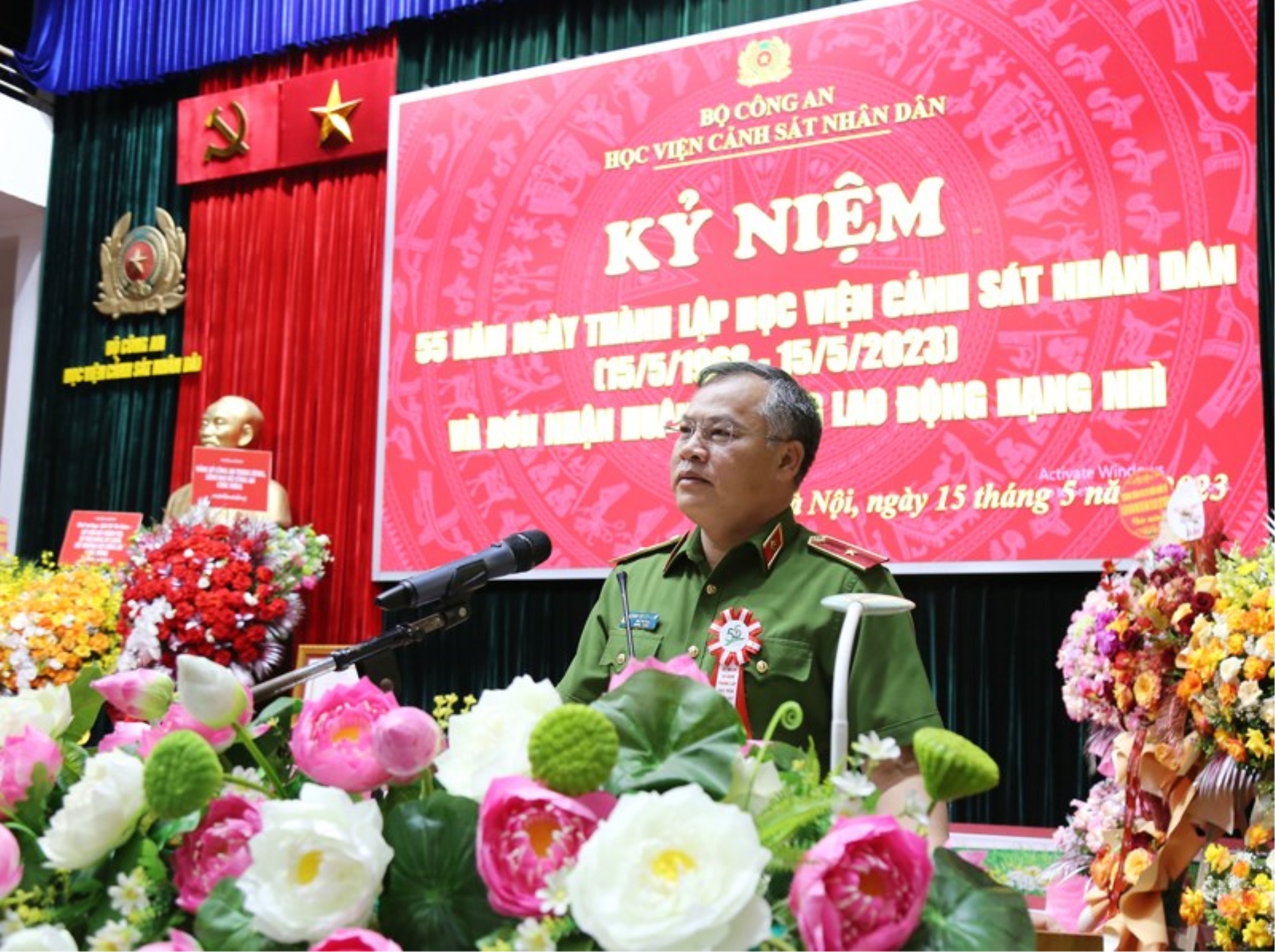 Thiếu tướng Nguyễn Văn Long, Thứ trưởng Bộ Công an phát biểu tại Lễ kỷ niệm