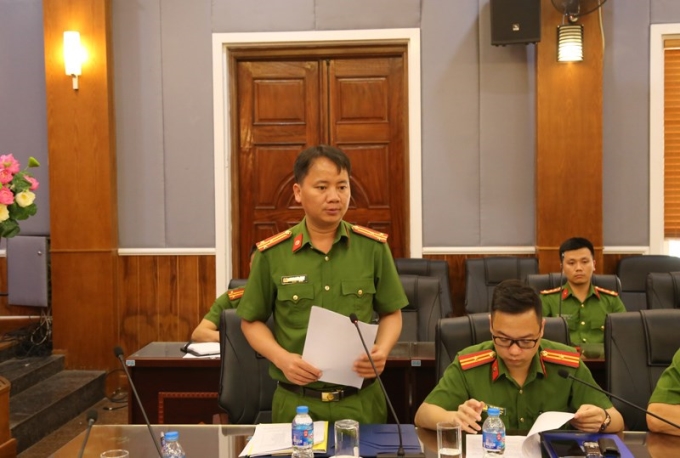 Thượng tá Phan Văn Thịnh, Trưởng phòng CTĐ&amp;CTCT báo cáo tóm tắt tình hình luyện tập và kết quả thi đấu tại Vòng sơ loại của đội tuyển Học viện