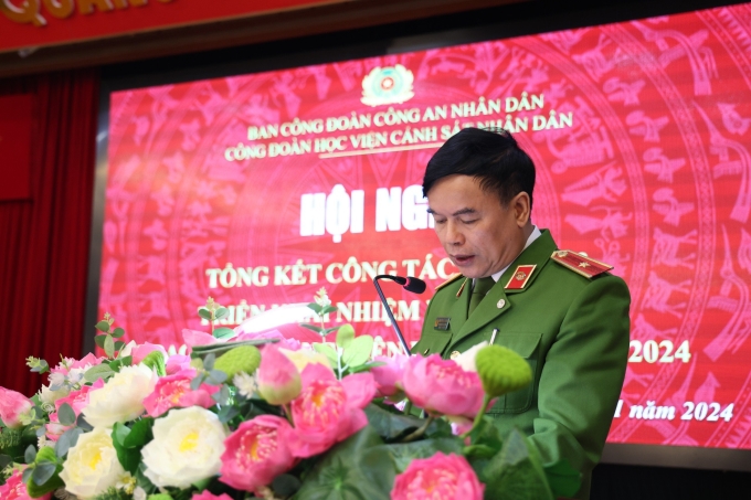 Thiếu tướng, GS.TS Nguyễn Đắc Hoan, Phó Giám đốc Học viện CSND phát biểu tại chương trình